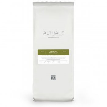 Фото Зеленый чай с лепестками жасмина Althaus Jasmine Ting Yuan  ( вакуумная упаковка 250 гр.)