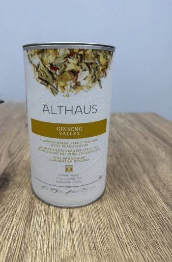 Фото Травяной чай с женьшенем , лимонником ,зверобоем и персиком Ginseng Valley ( 175 гр.)