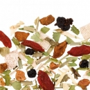 Фото Травяной чай с кусочками алоэ, стручками фасоли, листьями ежевики, лимонник и вербена, ягодами годжи, чёрной смородиной, листьями крапивы Хербал Темптейшн