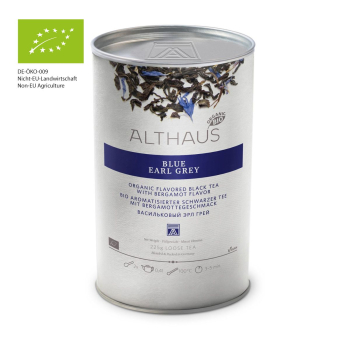 Фото Чорний чай Althaus Blue Earl Grey 250 г — аромат бергамоту з квітковими нотами